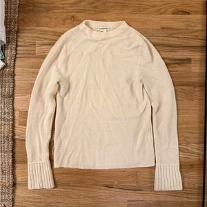 Club Monaco Cream Crew Neck Sweater